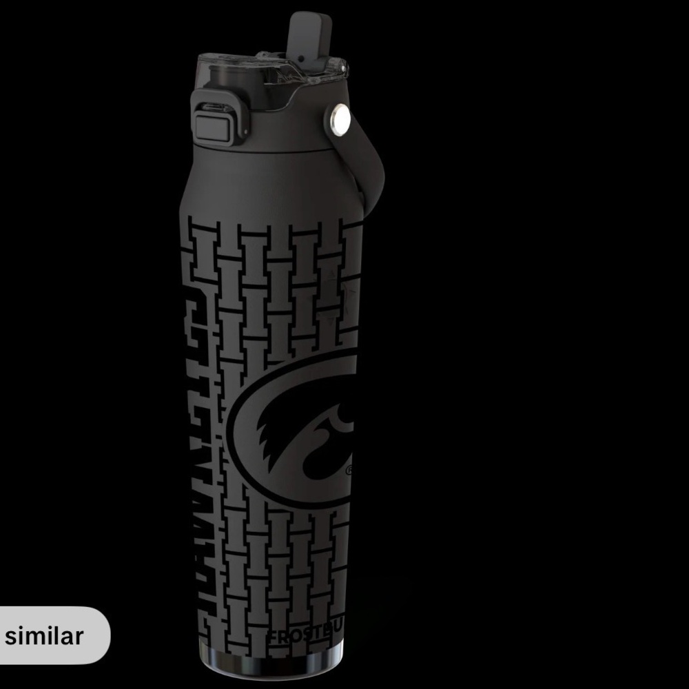 Frostbuddy bottle buddy 32oz Iowa Hawkeye blackout double wall insulated tumbler